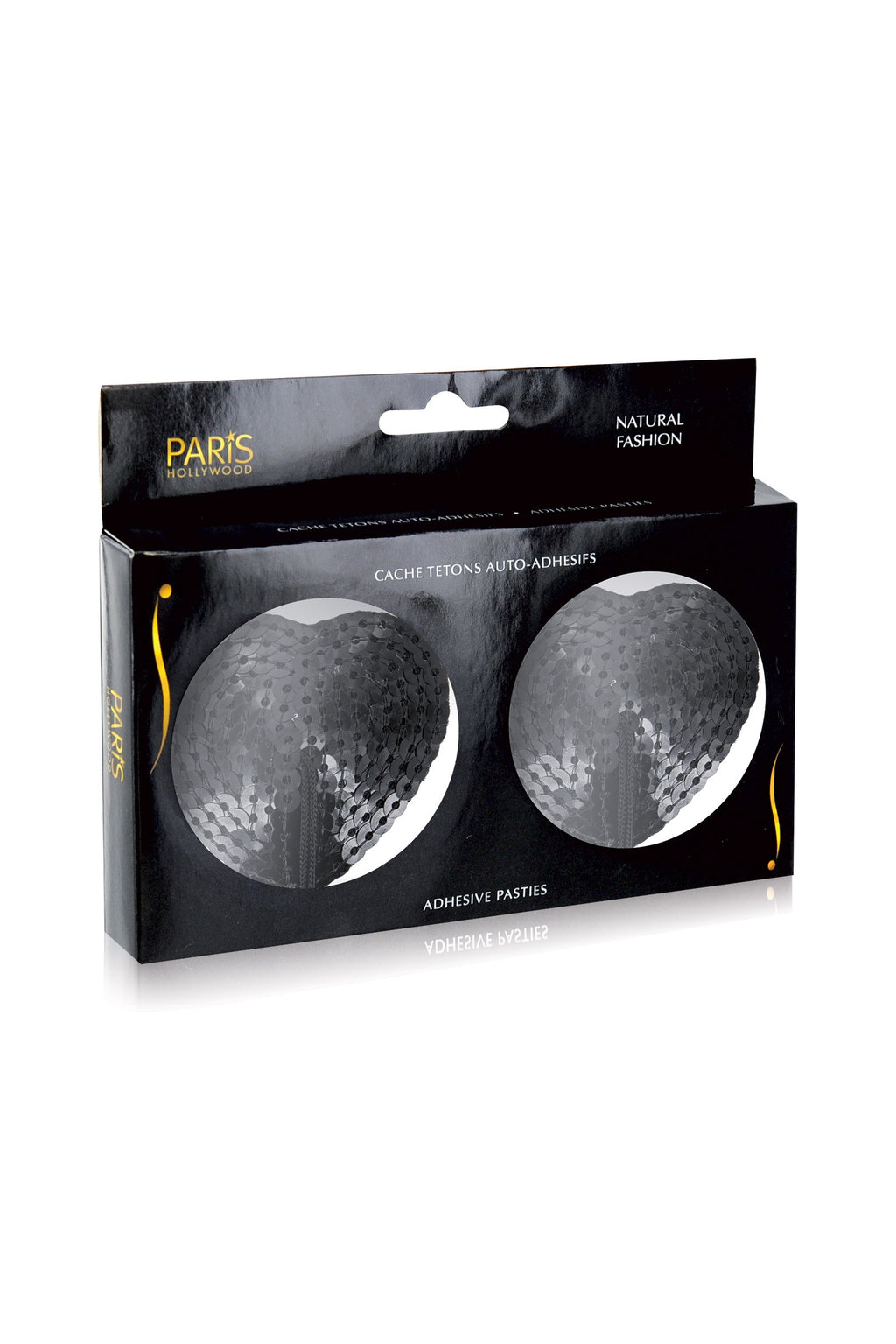 Caches tétons cœur noir