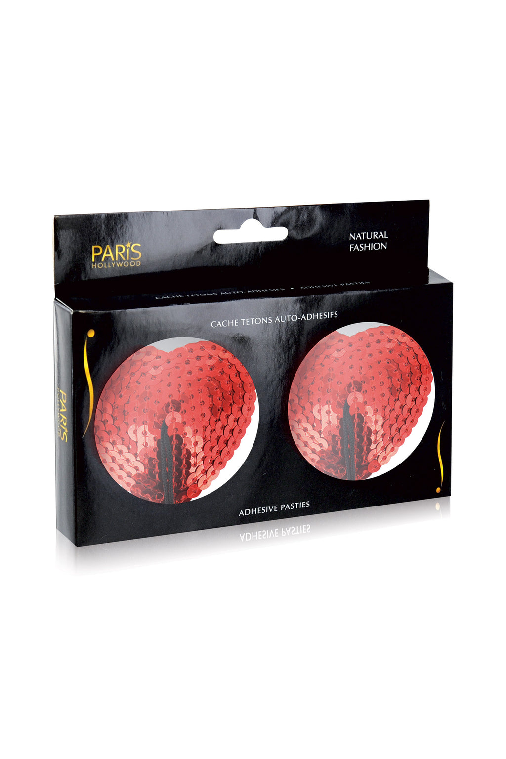 Caches tétons cœur rouge